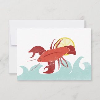 Homard au soleil Carte pour notes