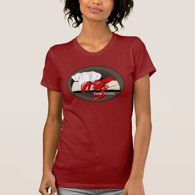 Homard Chef Modèle Dames T-shirt rouge (Devant)