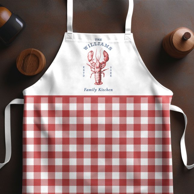 Homard côtier Rouge En vichy tablier (Créateur téléchargé)