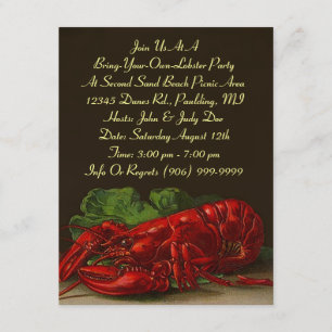 Homard Homards Dîner de fête ou invitation BYOL