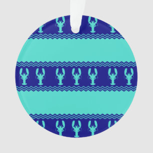 Homard Motif bleu turquoise et marine