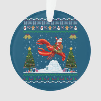 Homard Vilain Noël Cadeau Père Noël équitation Hom