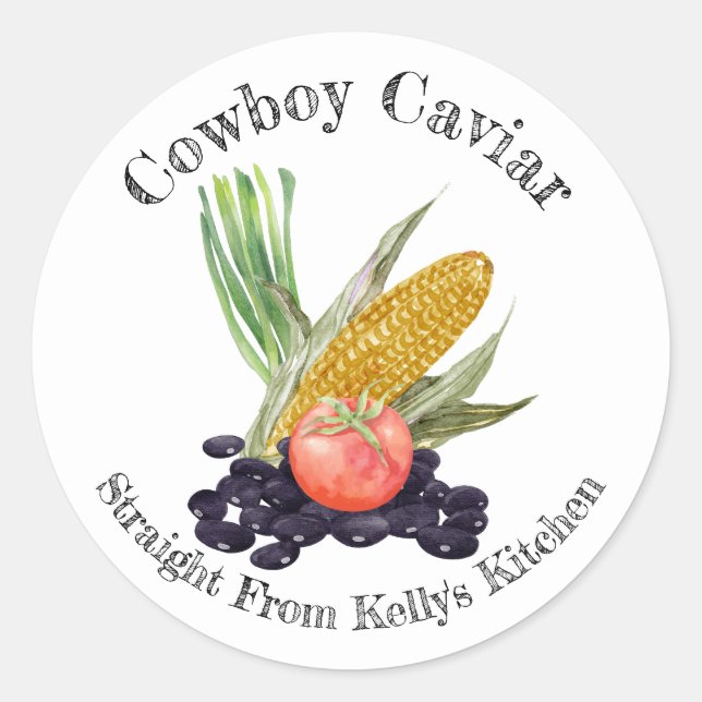 Home Canning Business Cowboy Caviar Étiquette alim (Devant)