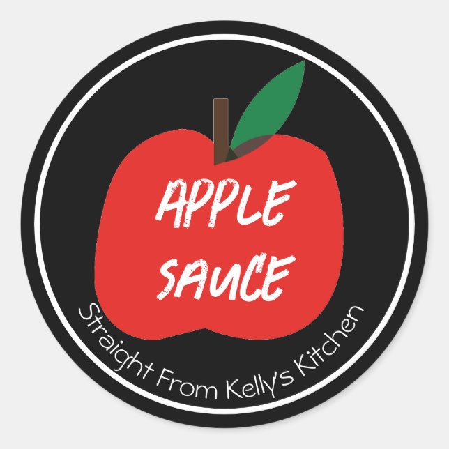 Home Canning Business Pomme Sauce Étiquette modern (Devant)