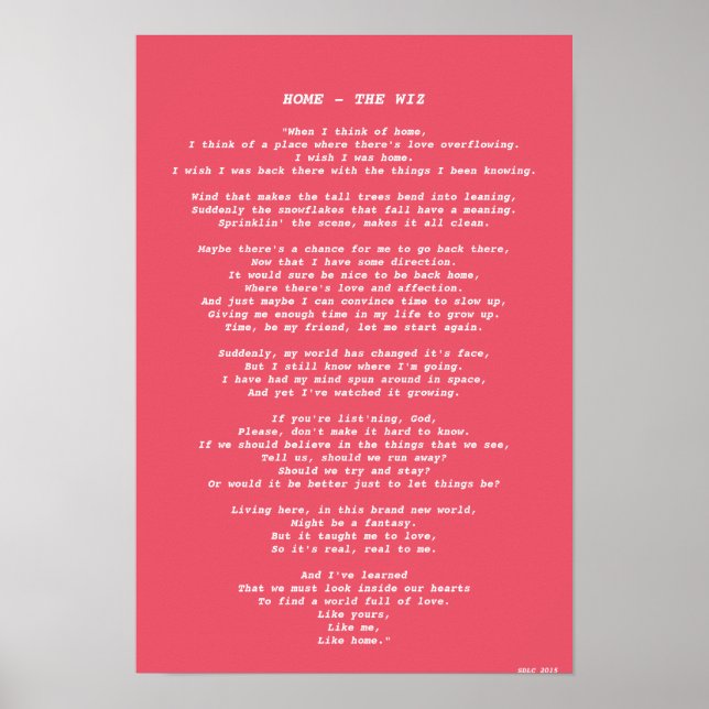 'HOME' DU POSTER WIZ LYRICS (Devant)
