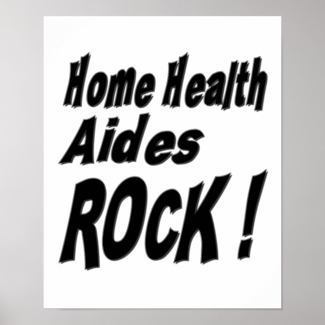 Home Health Aides Rock! Poster Print (Devant)