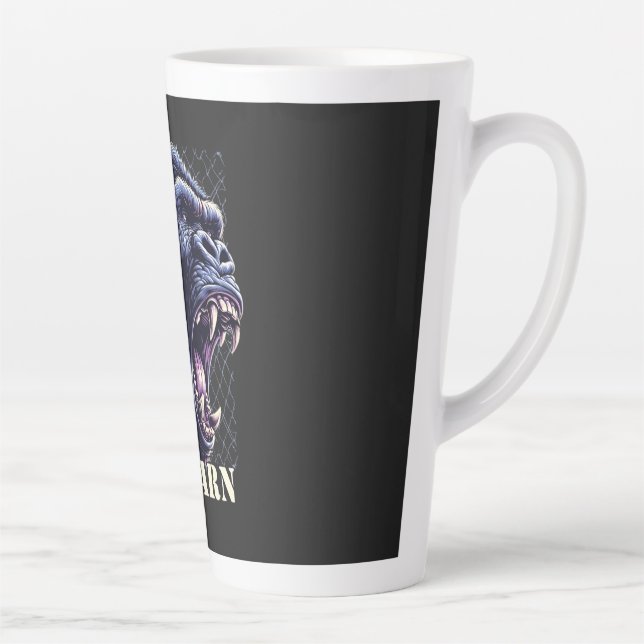 Home/Kitchen Angry Gorilla Lessons Learn Latte Mug (Droite)