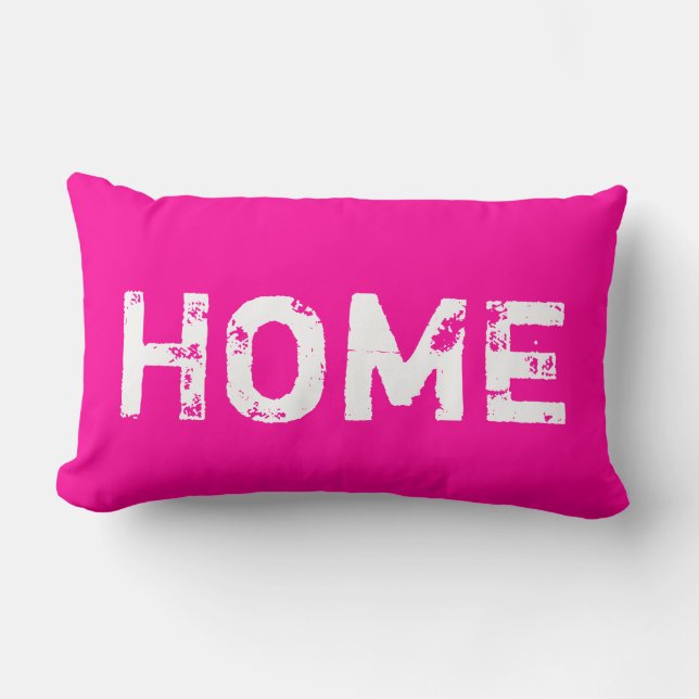 HOME Pink Lumbar Coussin décoratif (Recto)