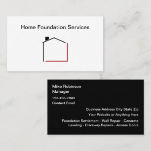 Home Property Foundation Réparer le Carte de visit