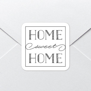 Home Sweet Home Blanc Stickers de papeterie