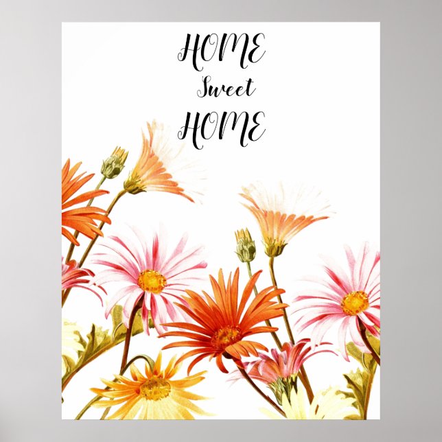 Home Sweet Home Daisy Wallart Poster (Devant)