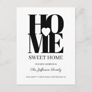 Home Sweet Home Moving Faire-part Carte postale
