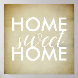home sweet home quote poster typography design