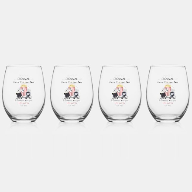 Home Theater Bar Vins Stemless Verres Verre Vaisse (Recto)