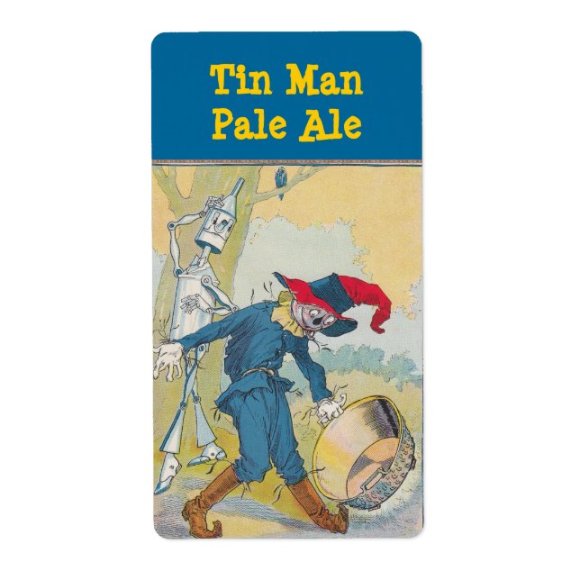 Homebreu étiquette Tin Man Scarecrow Vintage Oz (Devant)