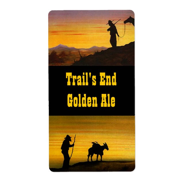 Homebrew étiquette Western Trails Terminer Golden  (Devant)
