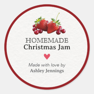 Homemade Christmas Jam Label | Custom Sticker