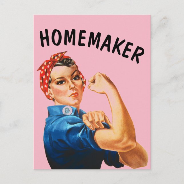 HOMEMAKER RETRO ROSIE LES CARTES POSTALES RIVETER (Devant)
