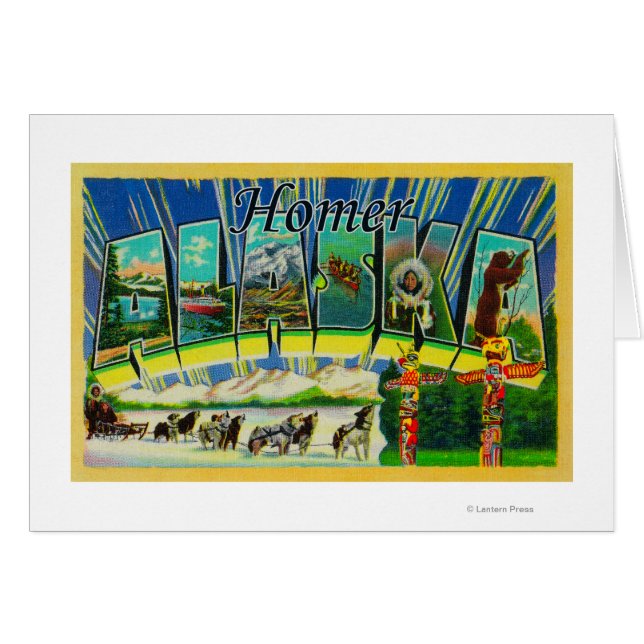 Homer, AlaskaGrandes lettres ScènesHomer, AK (Devant horizontal)