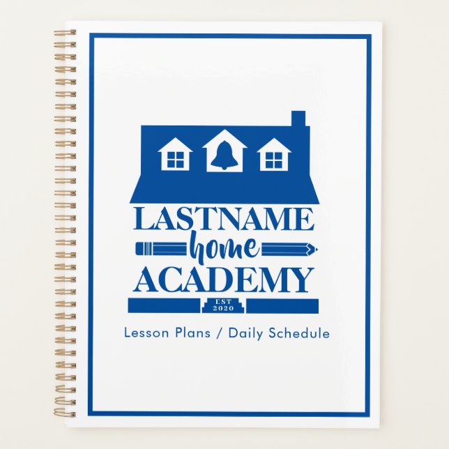 Homeschool Academy Blue House Plans de leçon (Devant)