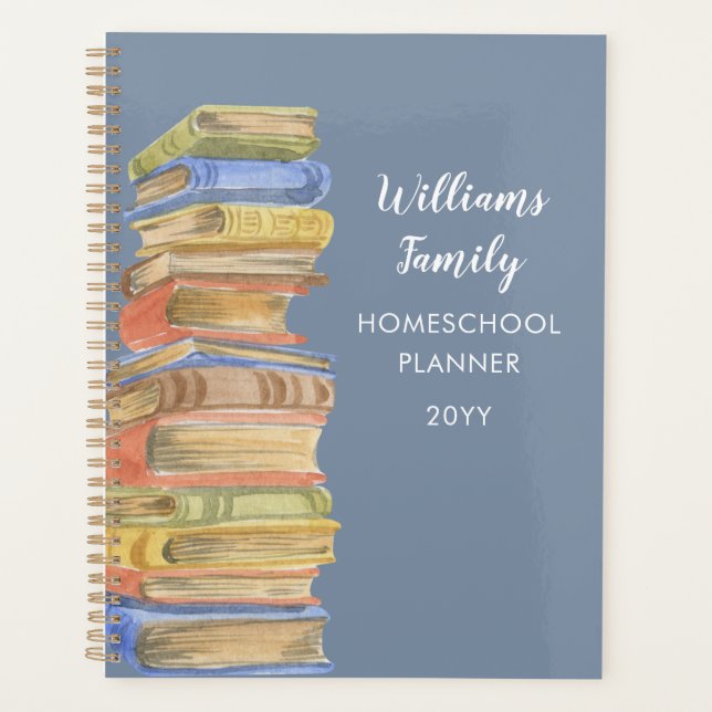 Homeschool Portfolio Organisation Books Planner (Devant)