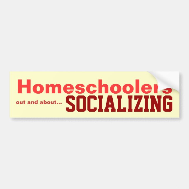 Homeschoolers - autocollant ayant une vie sociale (Devant)