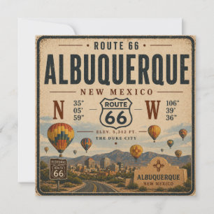 Hommage à la skyline vintage d'Albuquerque