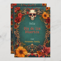 💀 Hommage Floral Personnalisable Dia de Muertos