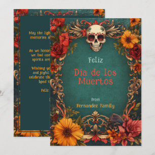💀 Hommage Floral Personnalisable Dia de Muertos