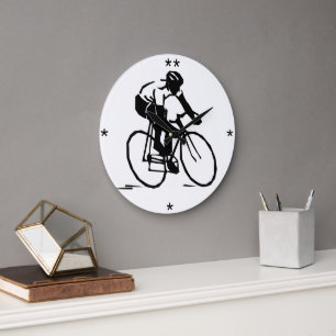Homme à vélo - Horloge personnalisée