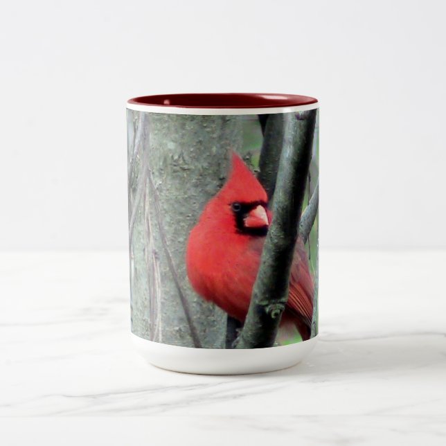 Homme Cardinal Deux Tone mug (Centre)