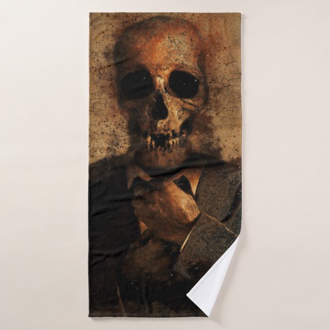 Homme crâne arrière - plan texture mort (Serviette de bain)