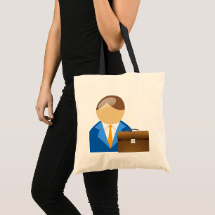 Homme D'Affaires Et Sac fourre-tout D'Information