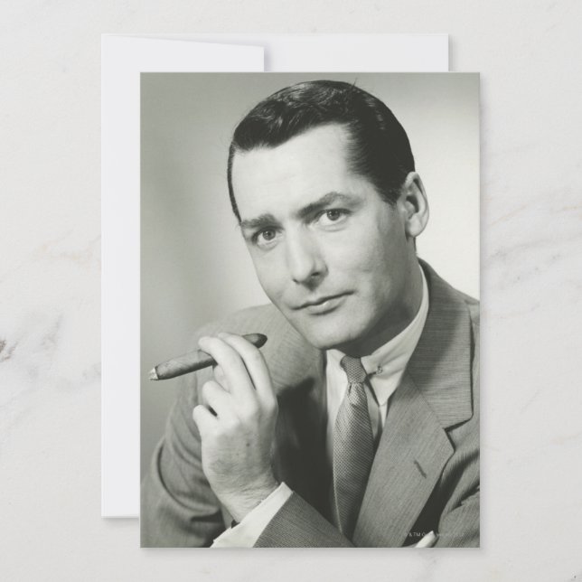 Homme d'affaires Fumer le cigare (Devant)