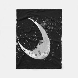 Homme dans la couverture d'ouatine de lune