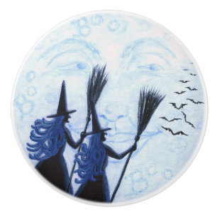 Homme dans la lune et des boutons de sorcières