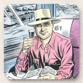 Homme dans l'ensemble de dessous de verre de Seat