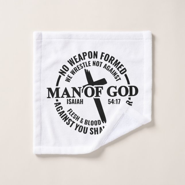 Homme de Dieu, Aucune Arme Formée Contre Moi Sera  (Gant de toilette)