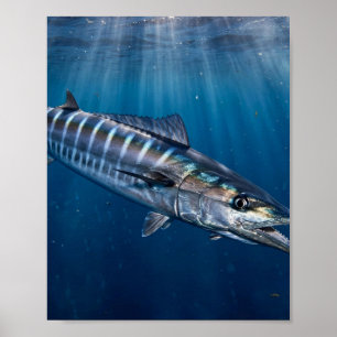 Homme de Floride Affiche de pêche au large Wahoo D