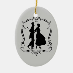 Homme de la fête Femme Silhouette Art Ornement