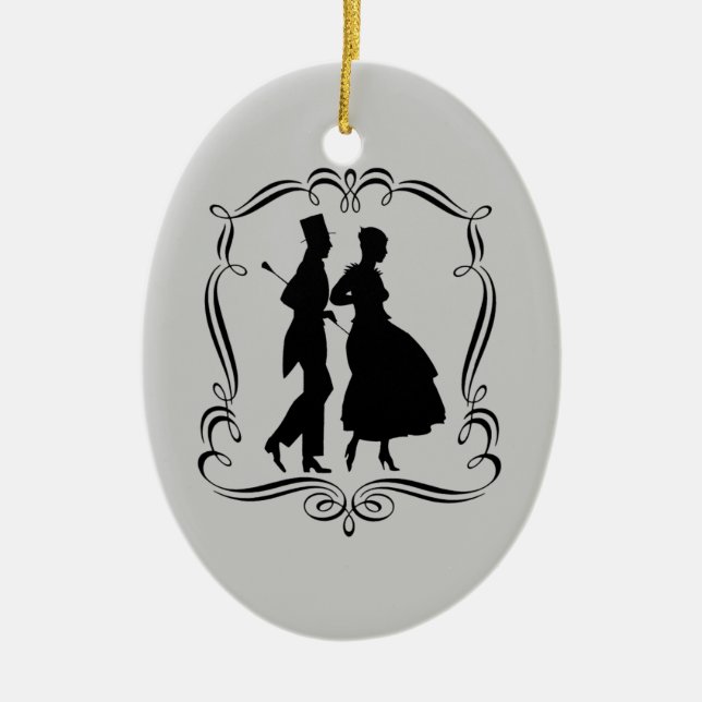 Homme de la fête Femme Silhouette Art Ornement (Devant)
