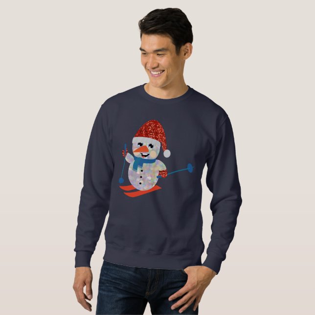 homme de neige de noël sweatshirt (Devant entier)
