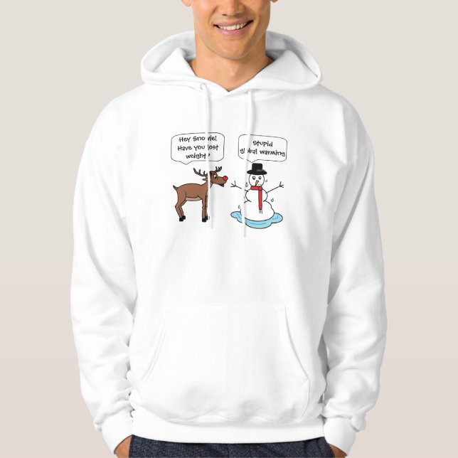 homme de neige réchauffement climatique sweat - sh (Devant)