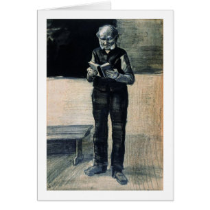 Homme debout lire un livre, Vincent van Gogh