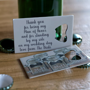 Homme d'honneur Merci de carte de crédit