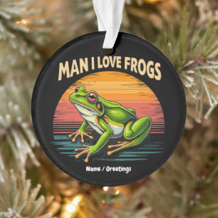Homme drôle J'aime les grenouilles Retro Amateurs 