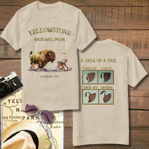 Homme drôle prenant une photo T-shirt Bison Buffal