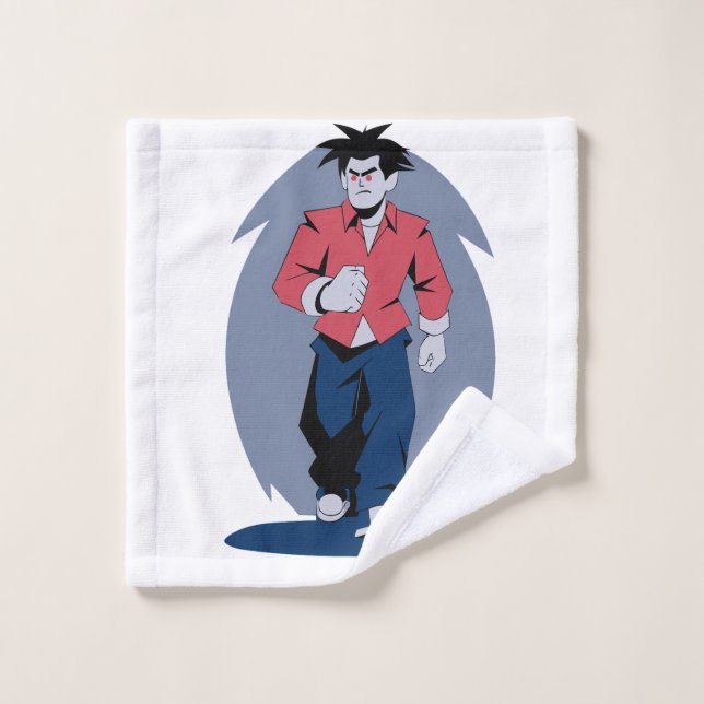 Homme en colère marchant (Gant de toilette)
