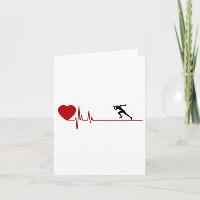 Homme en cours d'entraînement Cartes cardiaques po (Devant)