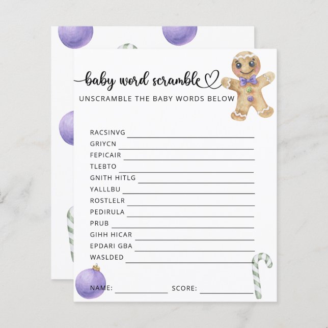 Homme en pain d'épices - Jeu de brouillage bébé (Devant / Derrière)